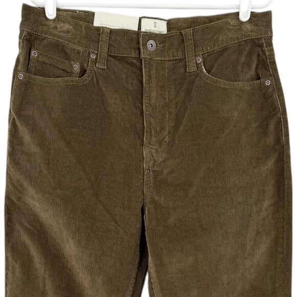 Mutual Weave Men's Olive Corduroy Relaxed Taper Stretch 5-Pocket Pants 32x34 NWT - Picture 4 of 11